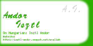 andor isztl business card